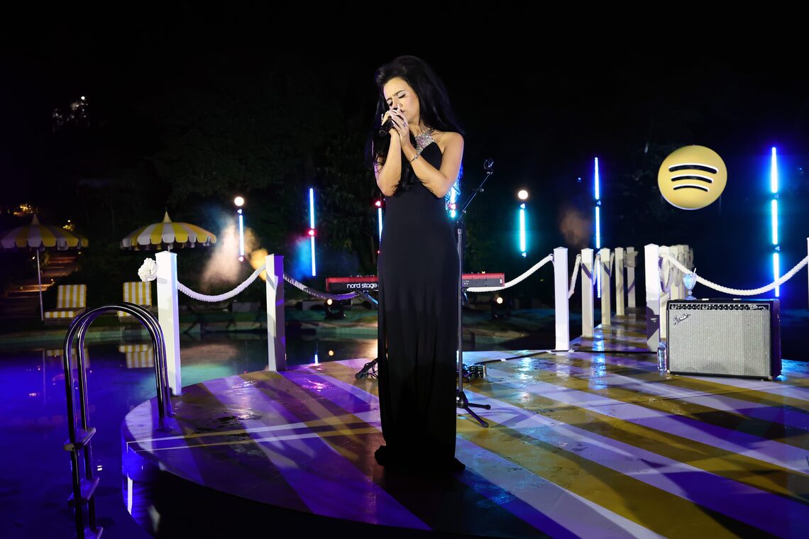 Jessie Murph performed her hit song “Blue Strips” during Spotify's 2025 Songs of Summer Celebration at the Horseshow in Beverly Hills.